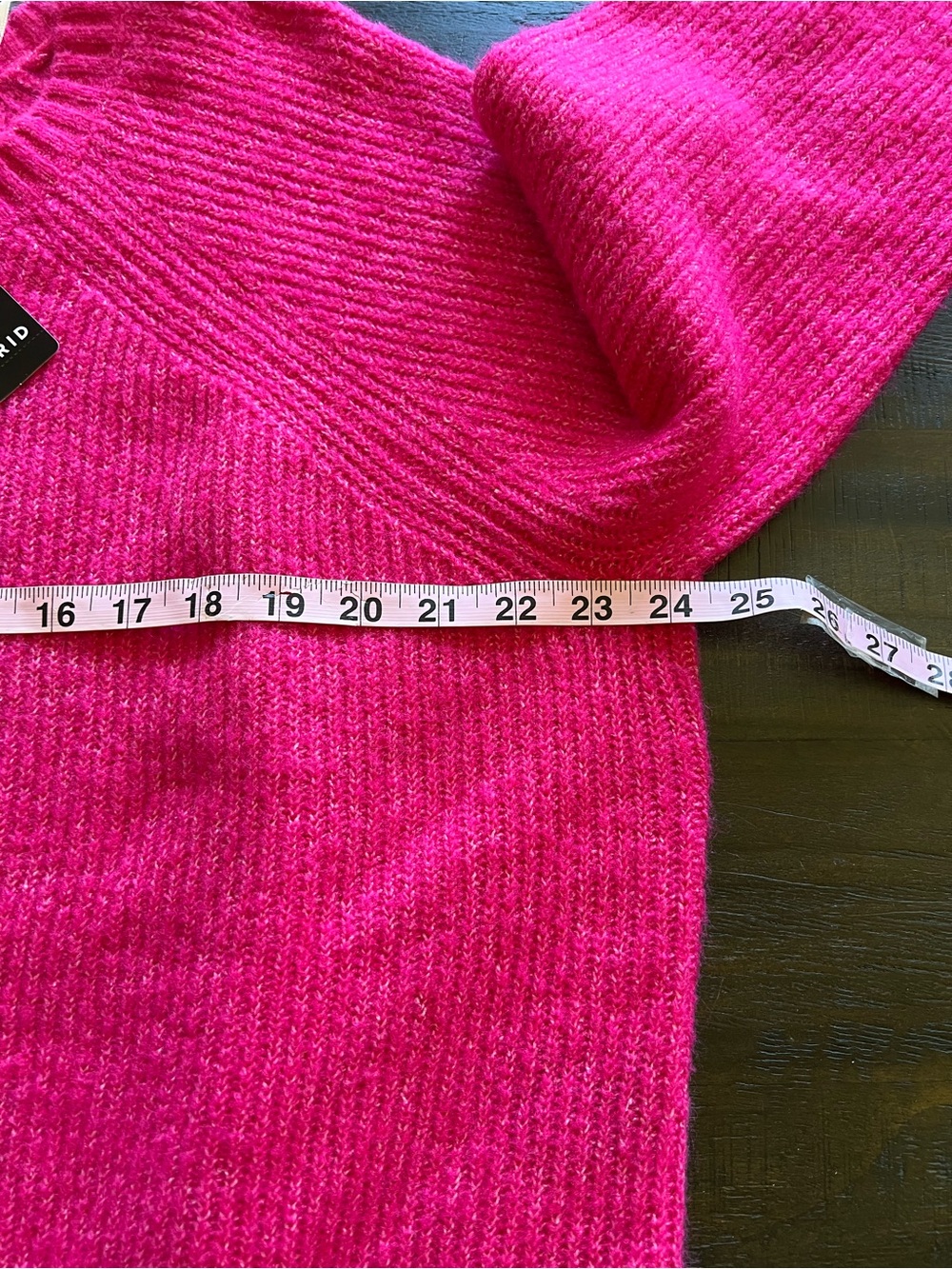 Torrid Womens Cashmere Vegan Cardigan Pink Peacock Crew Sweater Plus 2 2X 18-20 - Picture 5 of 6